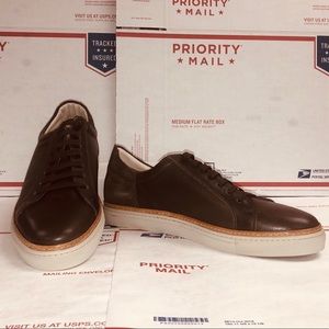 New N Box Kenneth Cole Premier Leather LowTop Snea